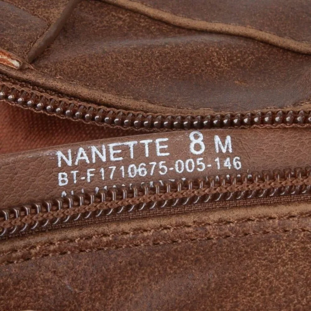 BearTraps Womens Nanette Ankle Boots Size 8M Tan Side Zip Casual‎ Workwear